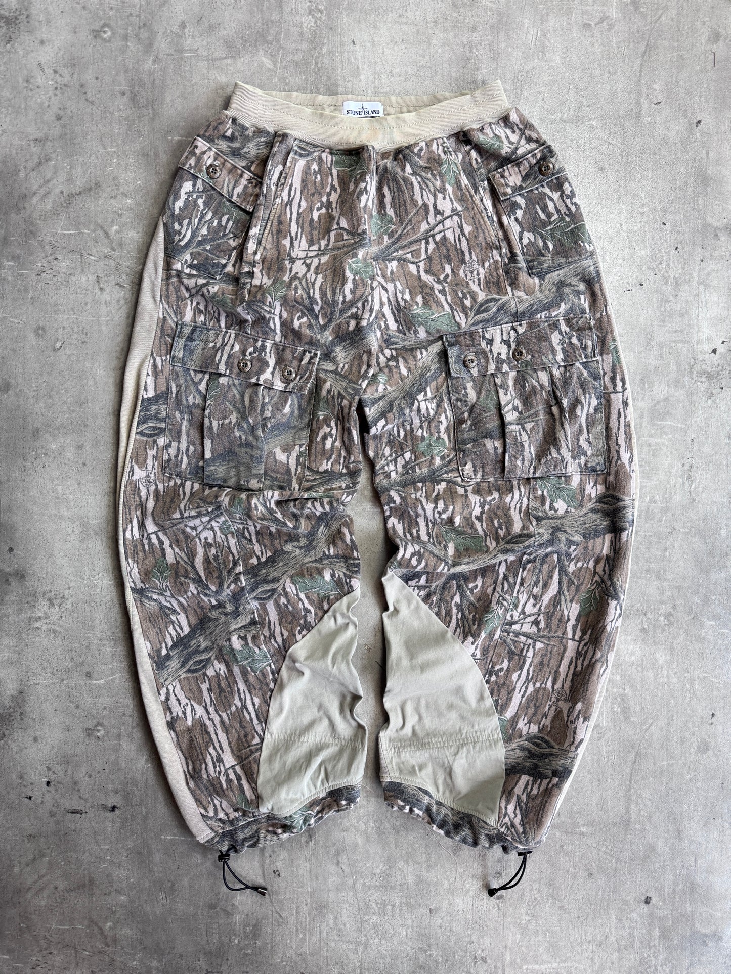 VT Rework: Stone Island Camo Graphic Print Joggers