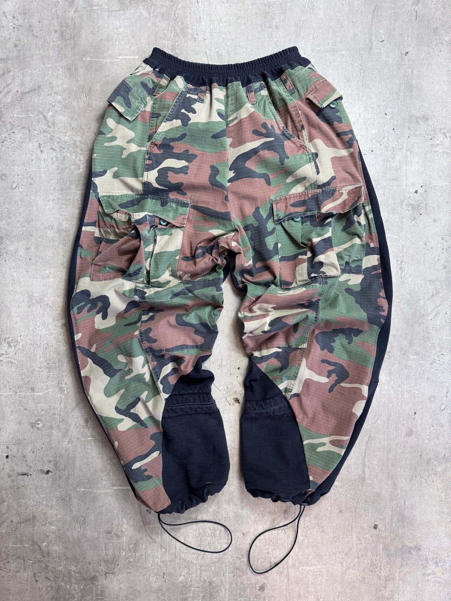 VT Rework: Supreme Blade Graphic Print Camo Joggers