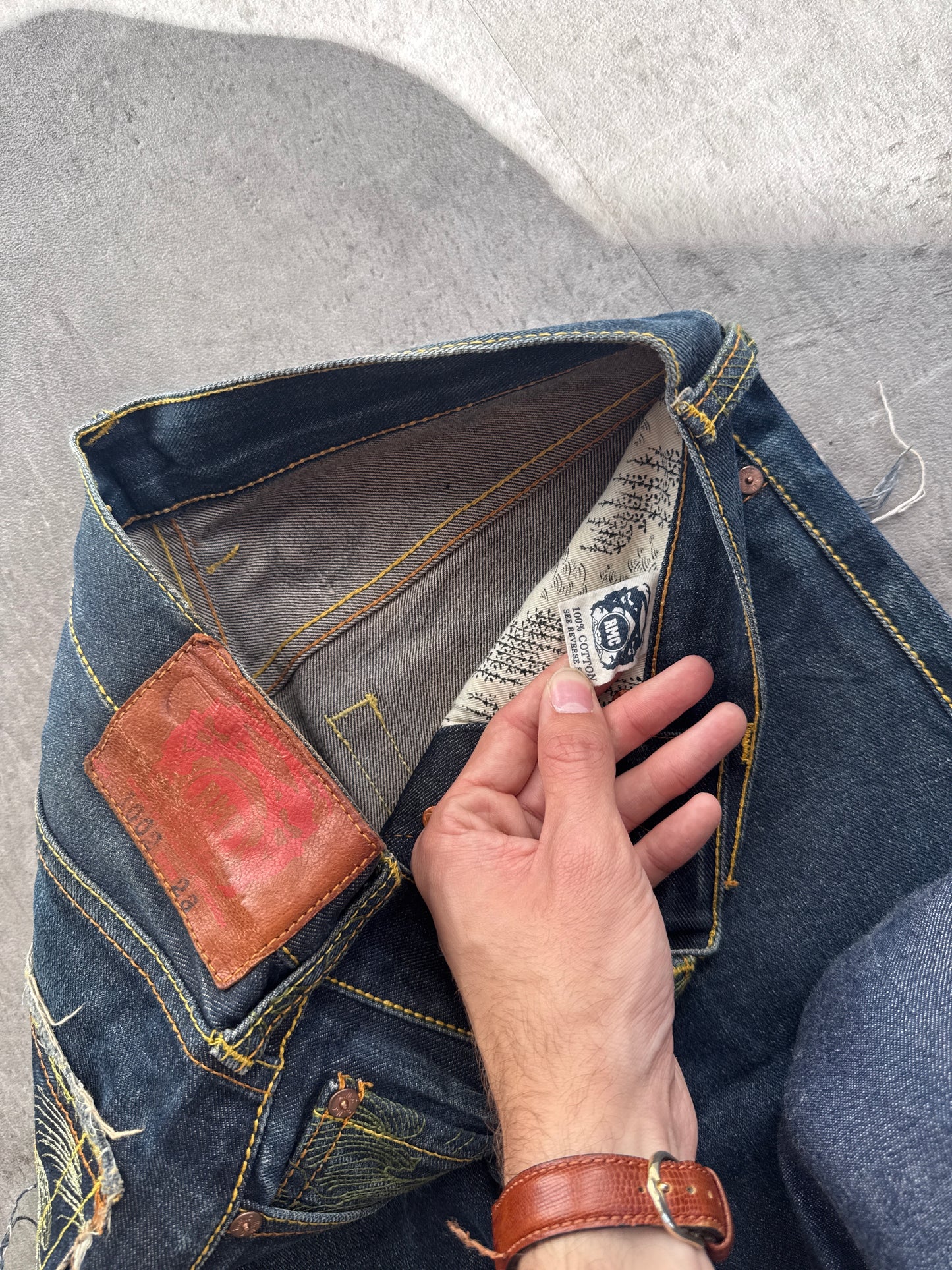 RMC Monster Embroidered Dark Wash Jeans