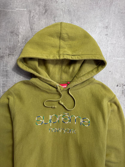 Supreme Moss Multi Classic Logo Cotton Hoodie