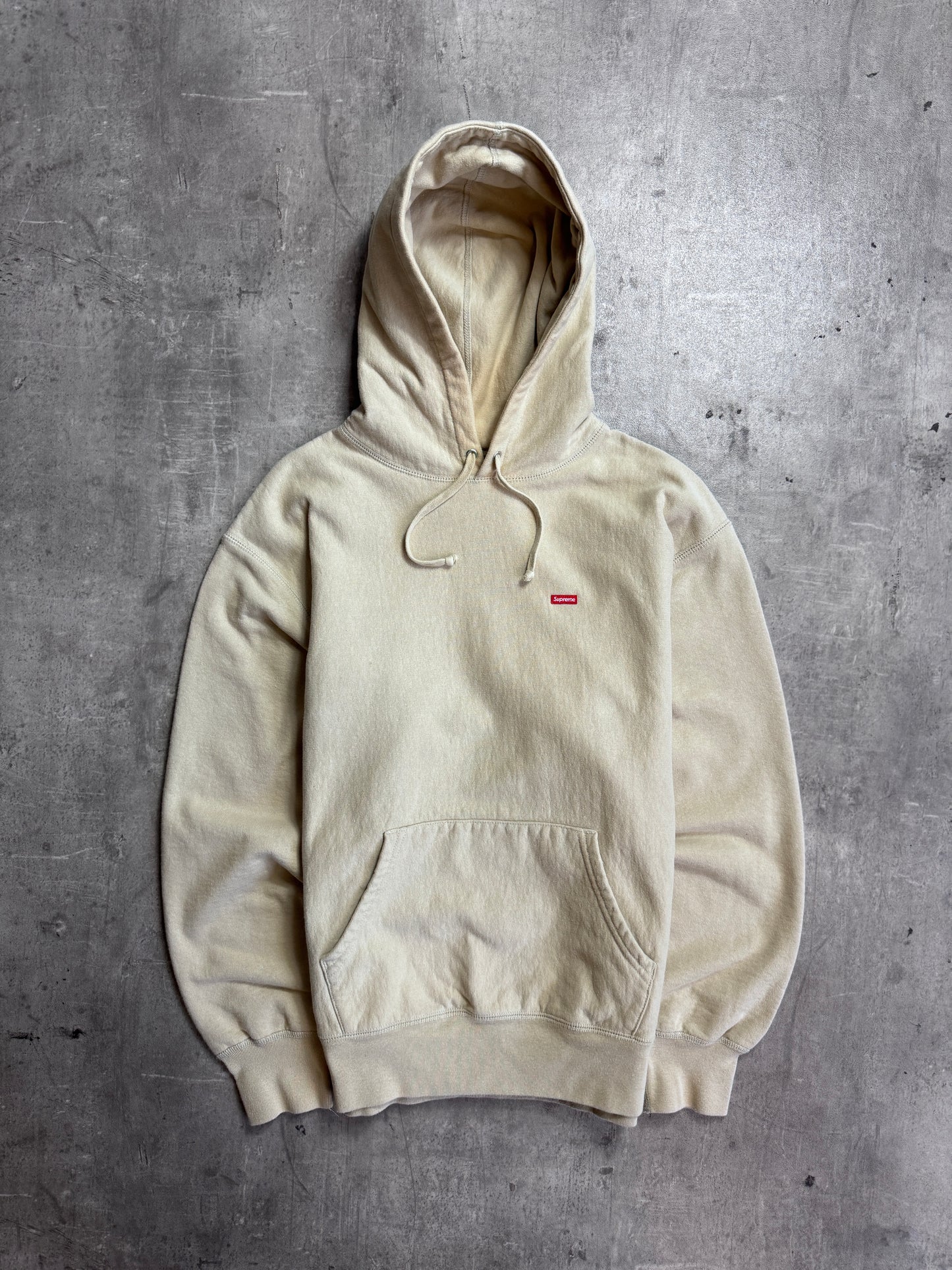 Supreme Beige Small Box Cotton Hoodie