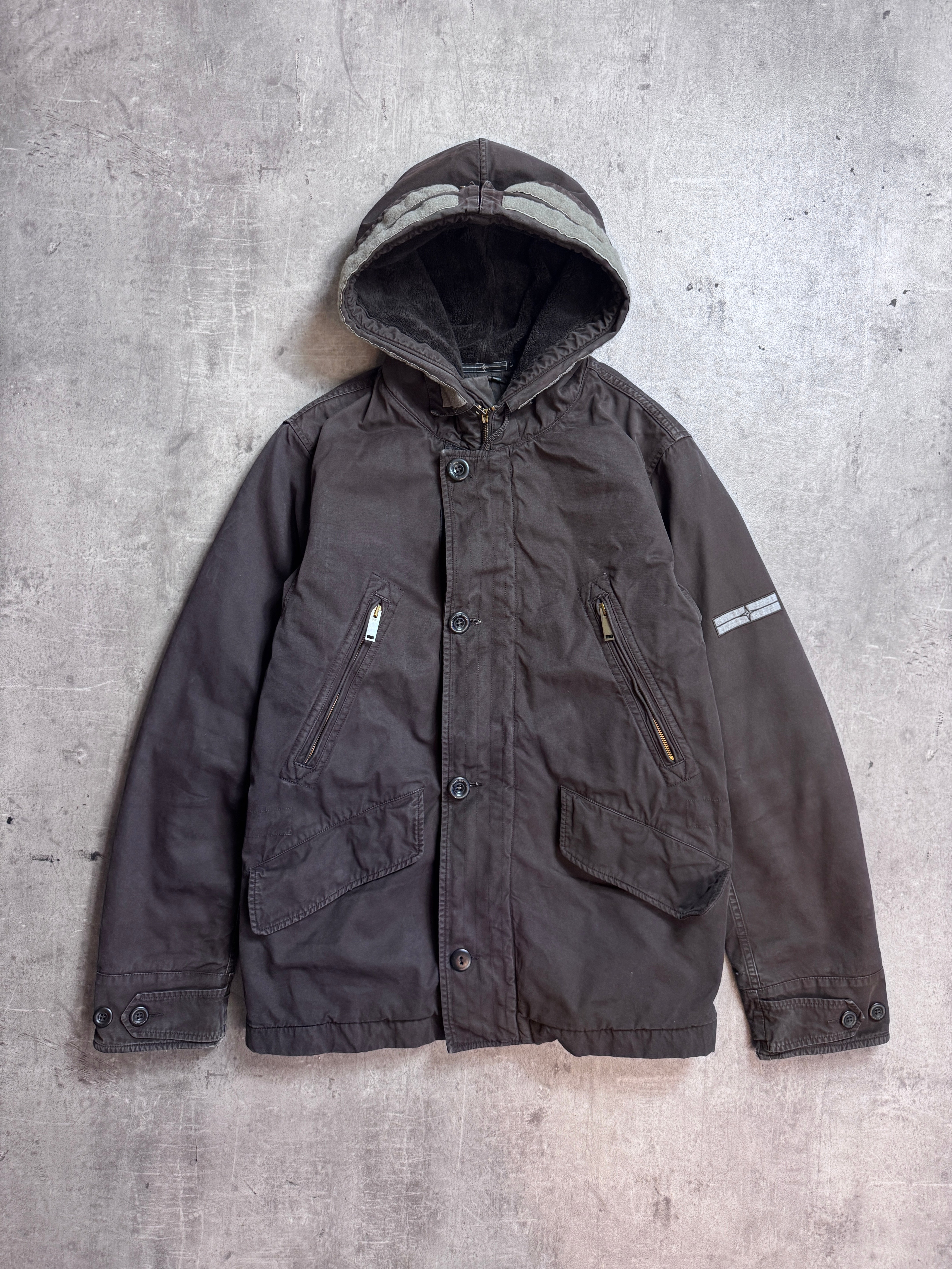 A/W 2005 Stone Island Brown Denims Parka Jacket – Vintage
