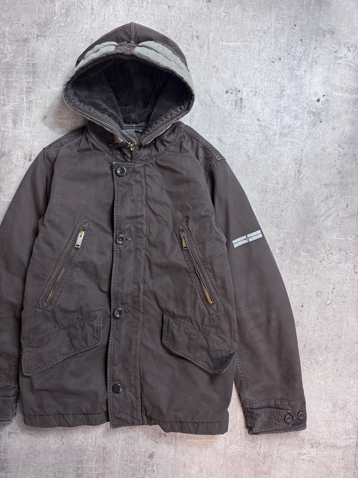 A/W 2005 Stone Island Brown Denims Parka Jacket