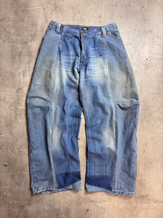 VT Rework: D&G Brown Cord Patch Pocket Slouch Jeans