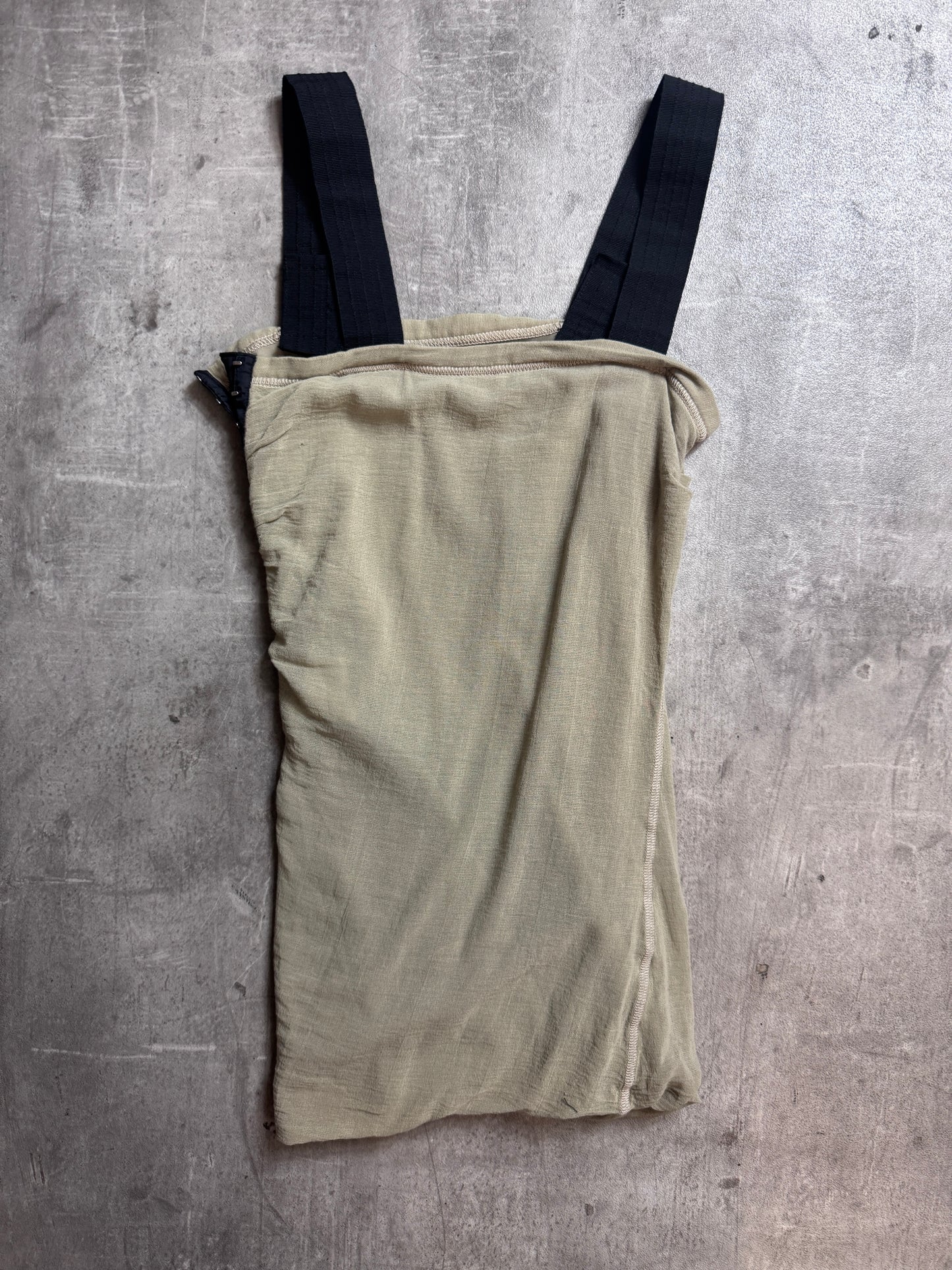 D&G Sage Green Draped Cotton Hook Fasten Tank Top