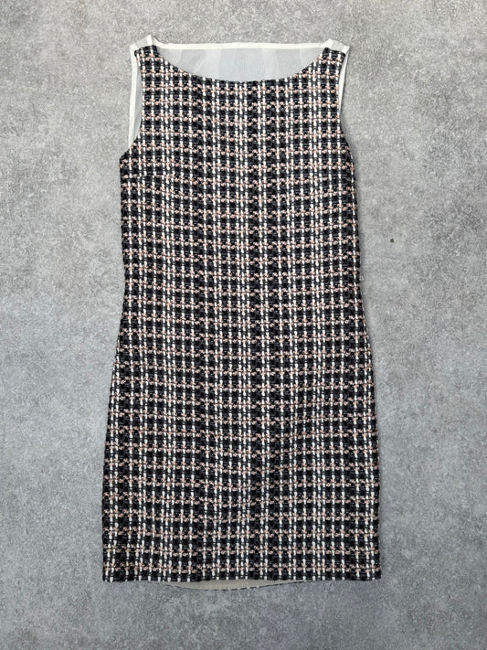 Sacai Sheers Panelled Tweed Fabric Midi Dress SC: 5782