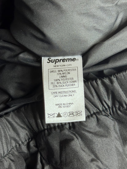 S/S 19' Supreme Bonded Logo Down Black Nylon Puffer Jacket