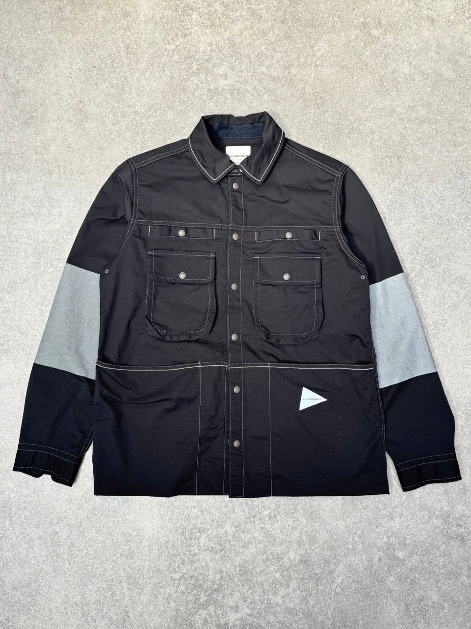 And Wander Multipocket Reflective Sleeve Tech Jacket