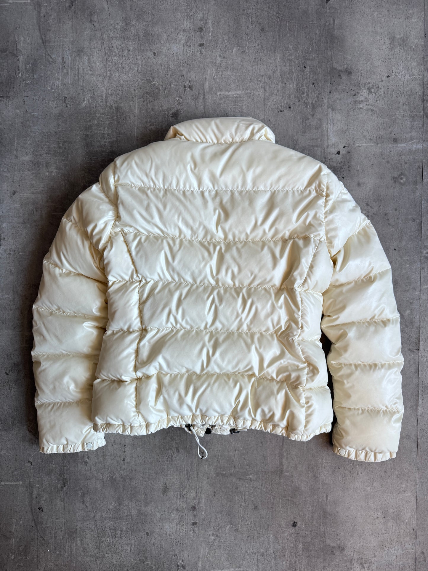 Moncler Ivory Pearlescent Down Puffer Jacket