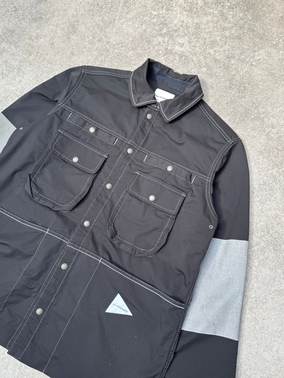 And Wander Multipocket Reflective Sleeve Tech Jacket