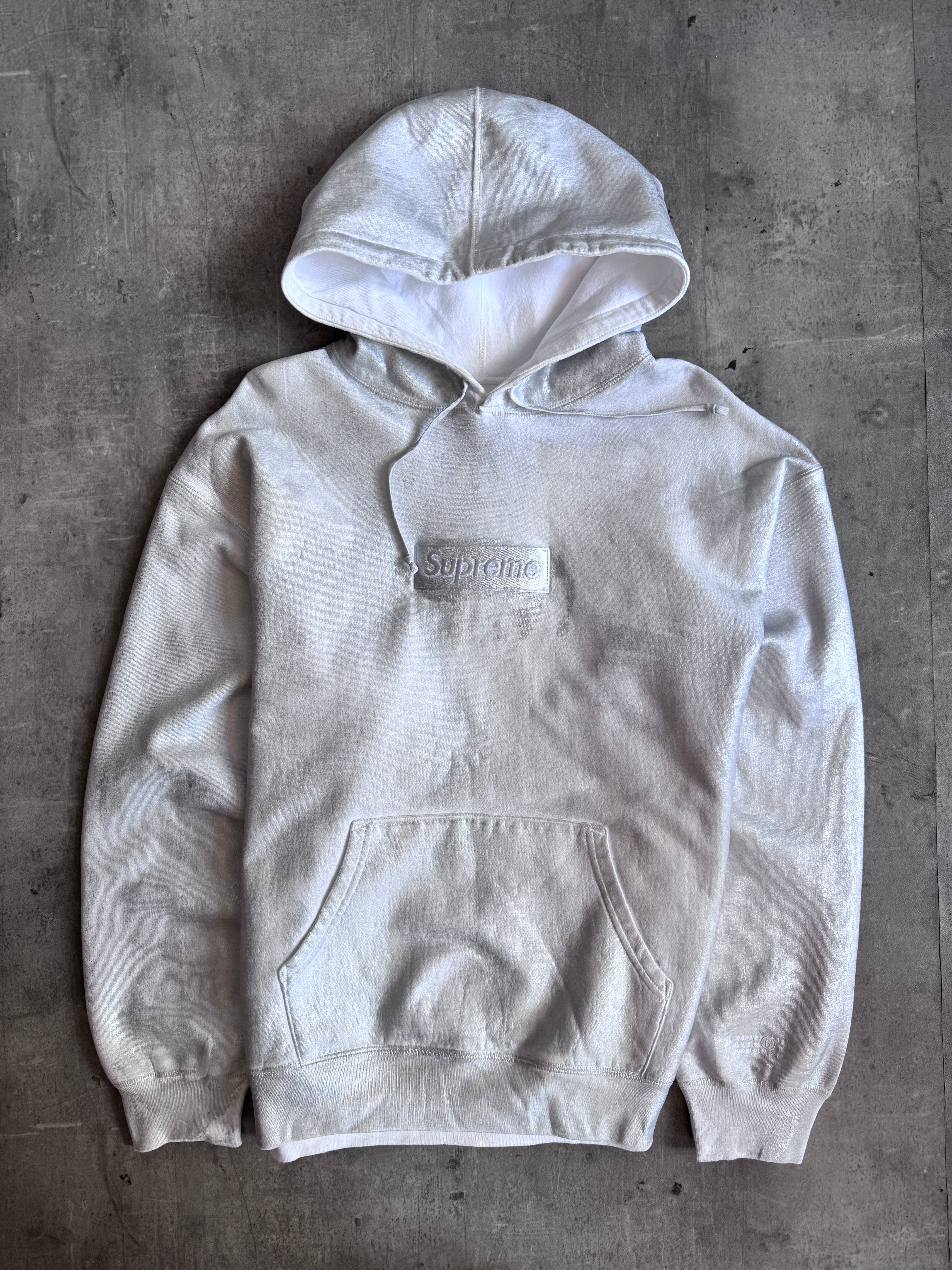 Supreme X MM6 Maison Margiela Foil Box Logo Hoodie – Vintage