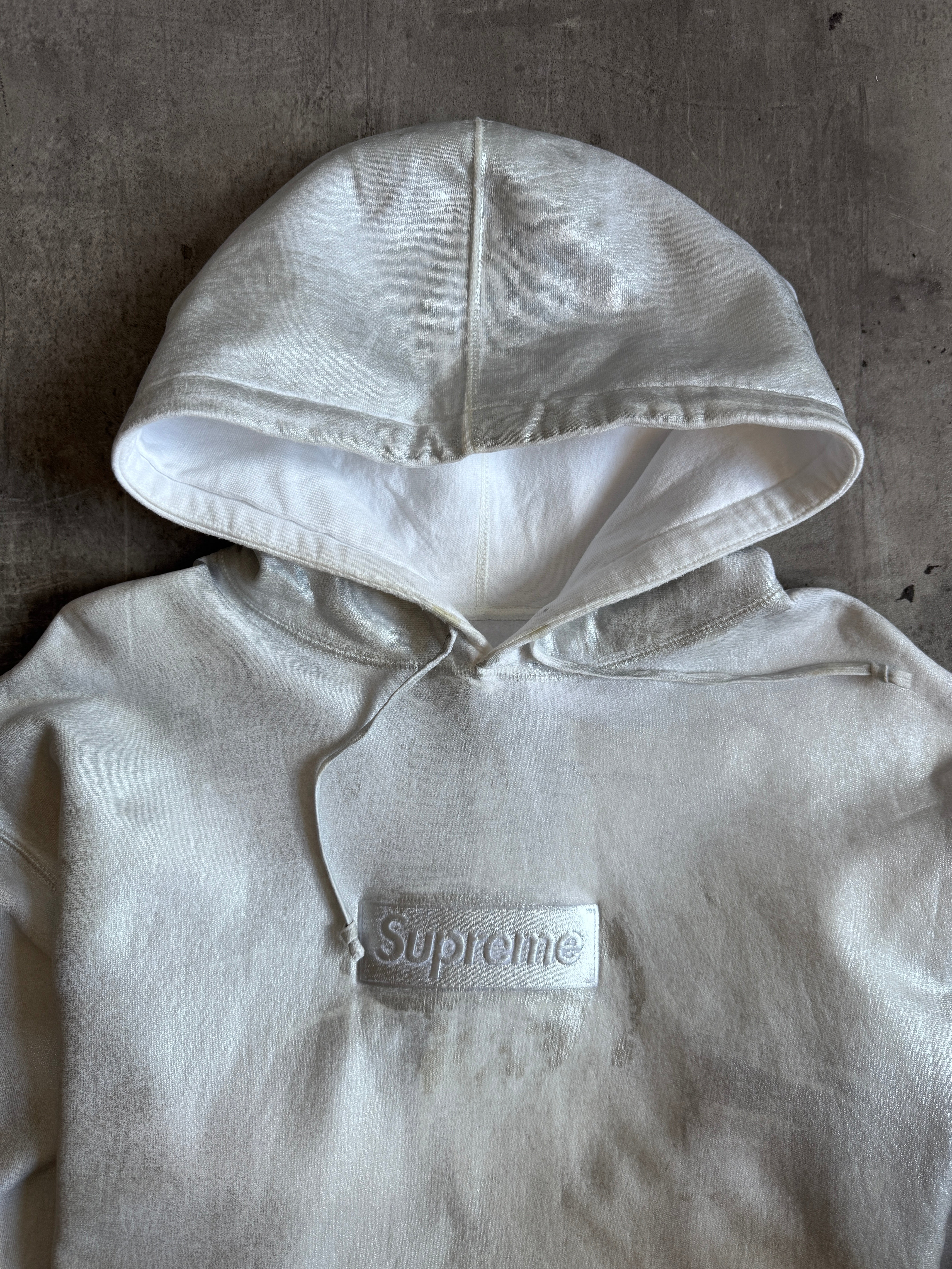 Supreme X MM6 Maison Margiela Foil Box Logo Hoodie – Vintage