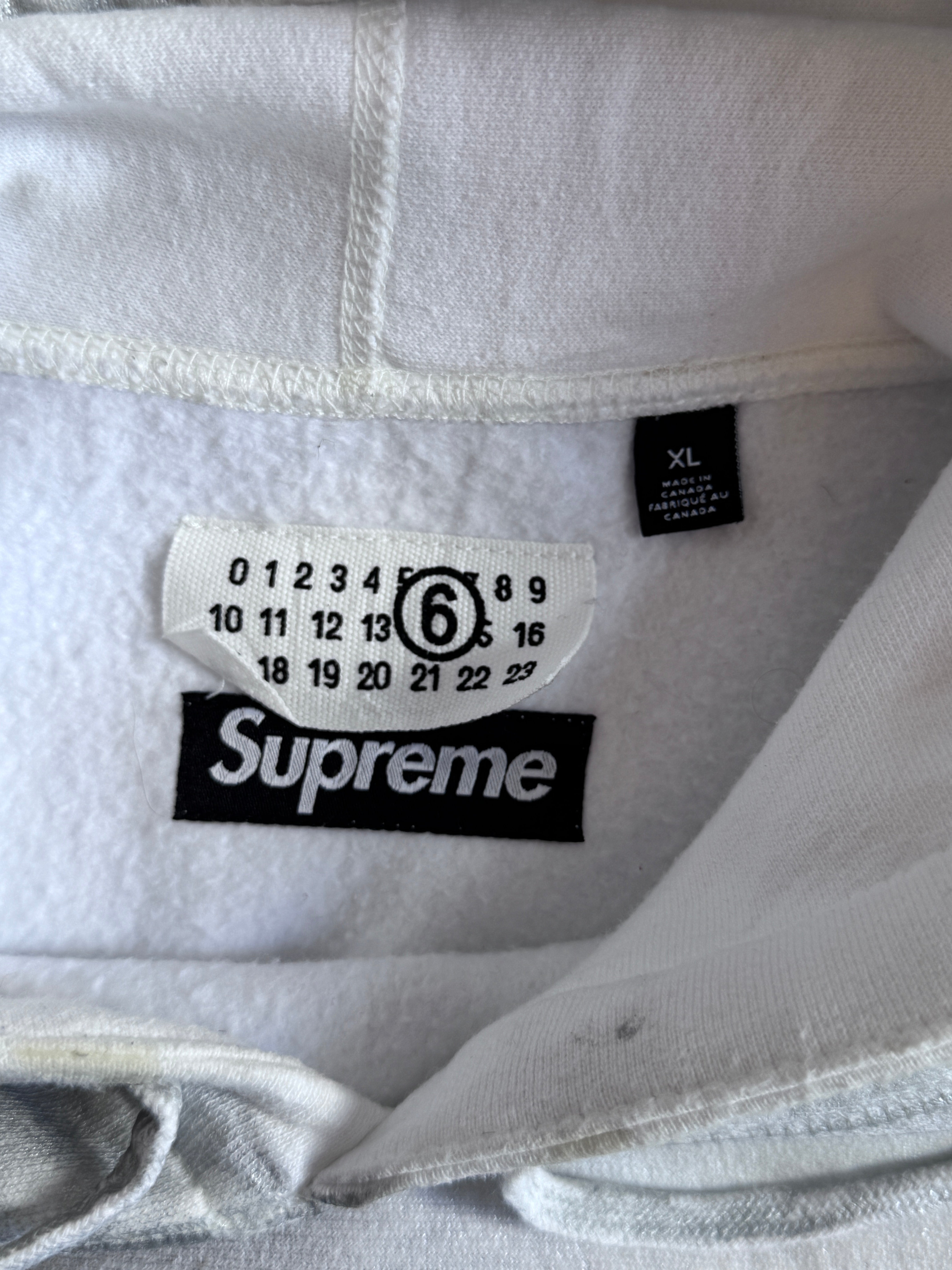 Supreme X MM6 Maison Margiela Foil Box Logo Hoodie – Vintage