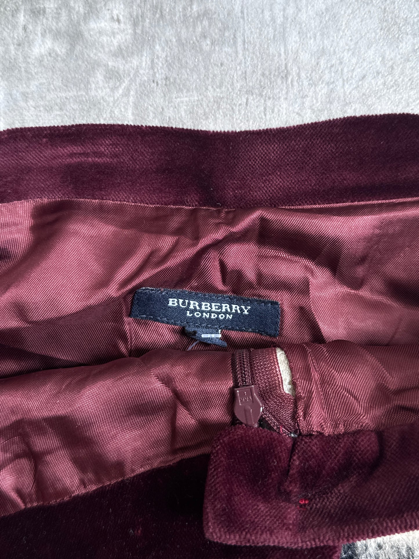 Burberry Patchwork Nova Check Wool Textured Midi Skirt