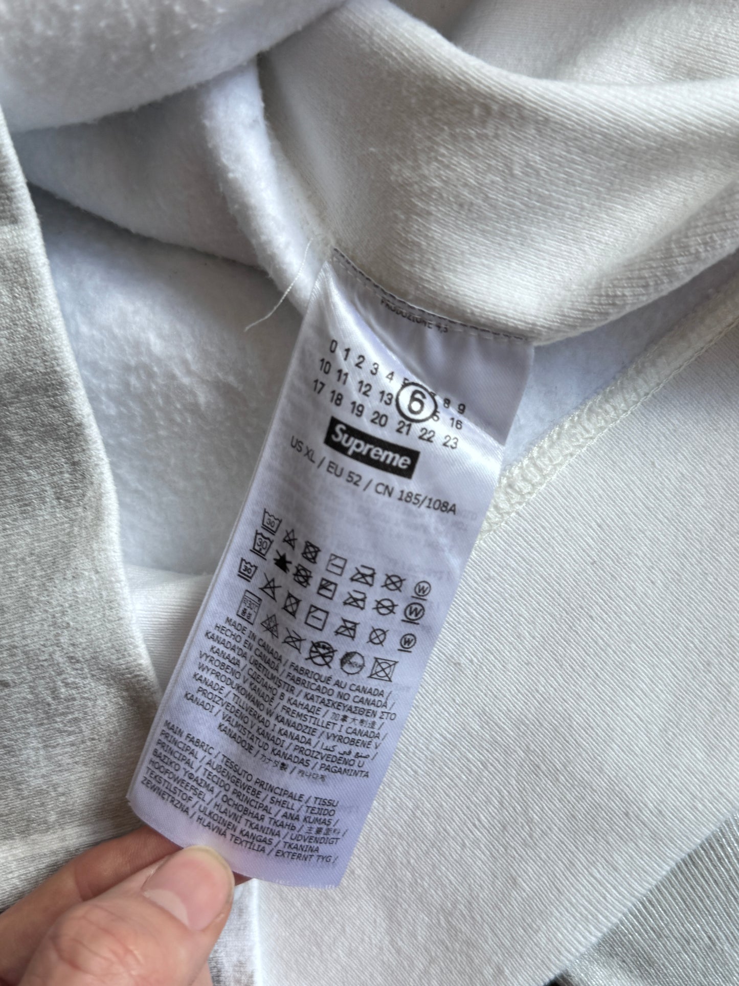 Supreme X MM6 Maison Margiela Foil Box Logo Hoodie
