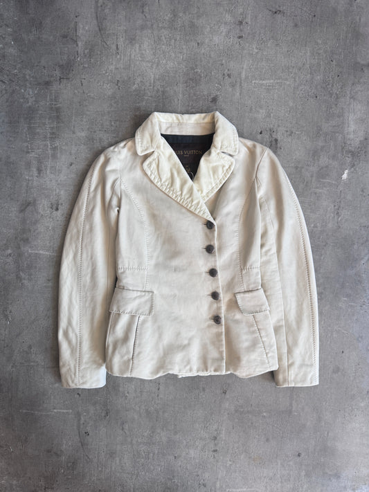 Louis Vuitton Crushed Velvet Trim Single Breasted Blazer