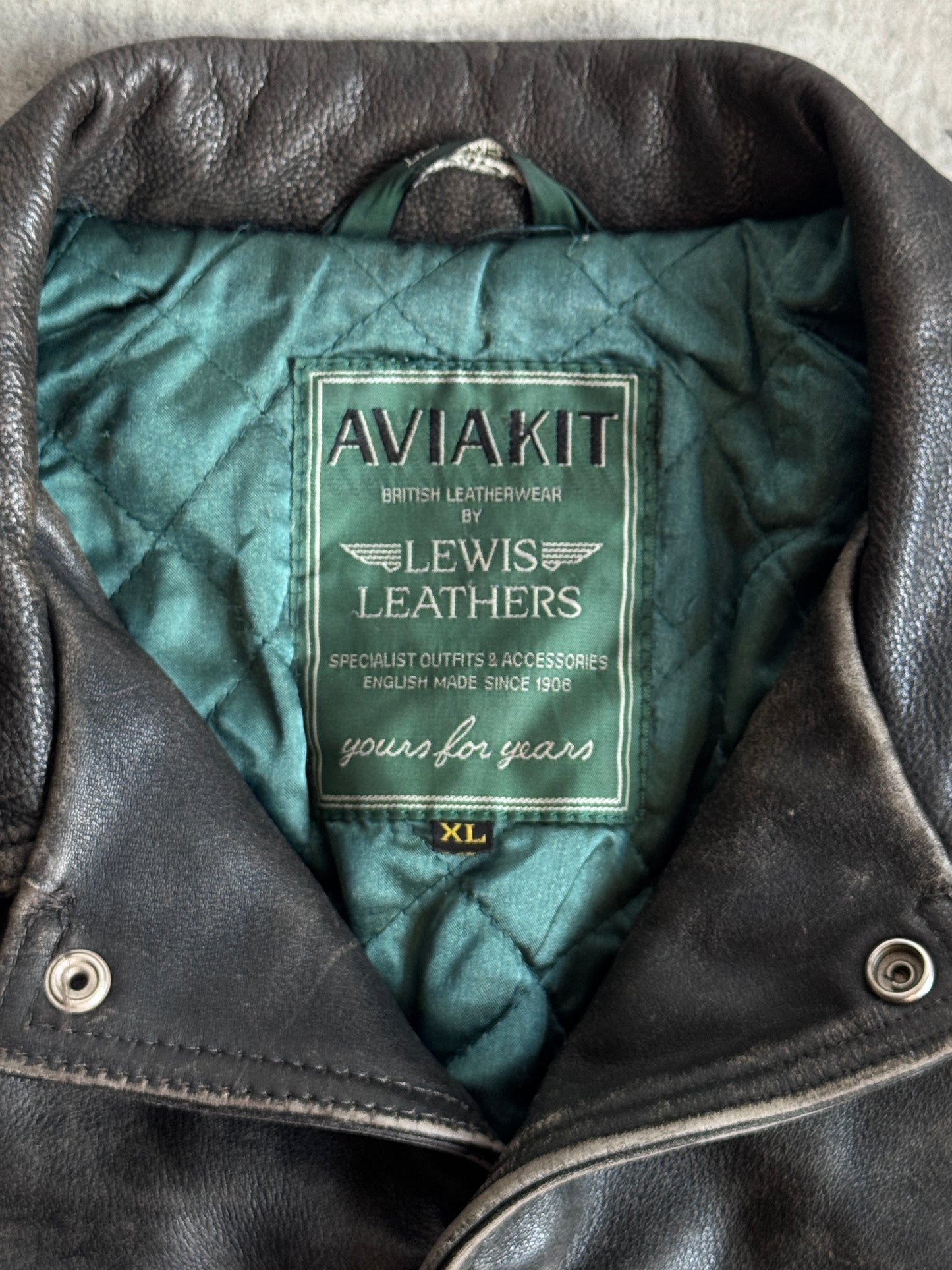 Lewis Leathers Aviakit Distressed Brown Trucker Jacket
