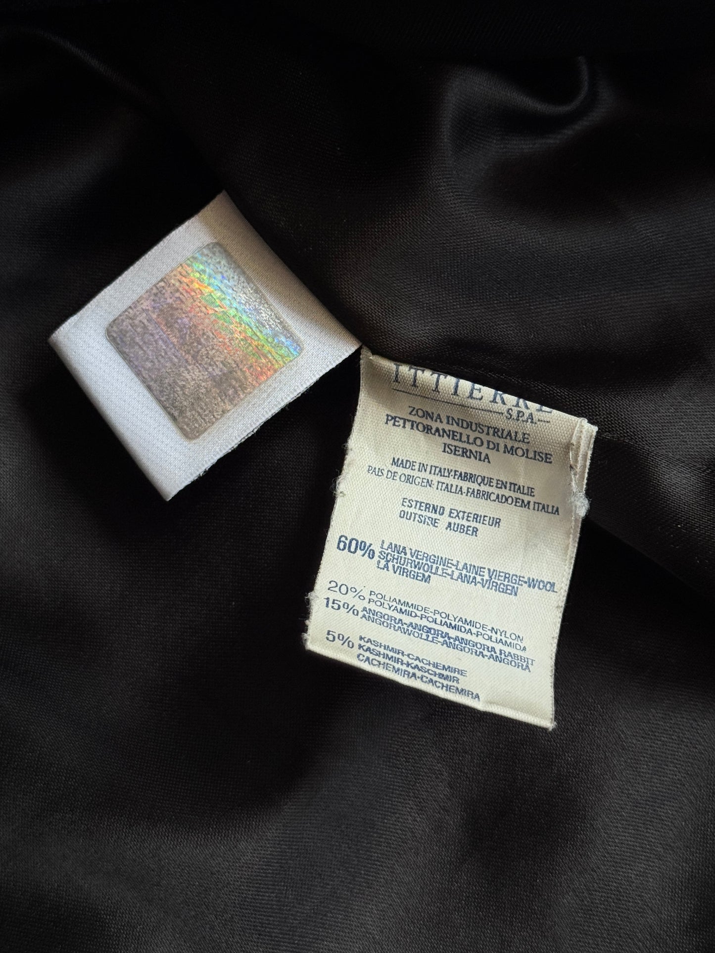 Versace Versus Black Wool Blend Logo Toggle Duffle Coat