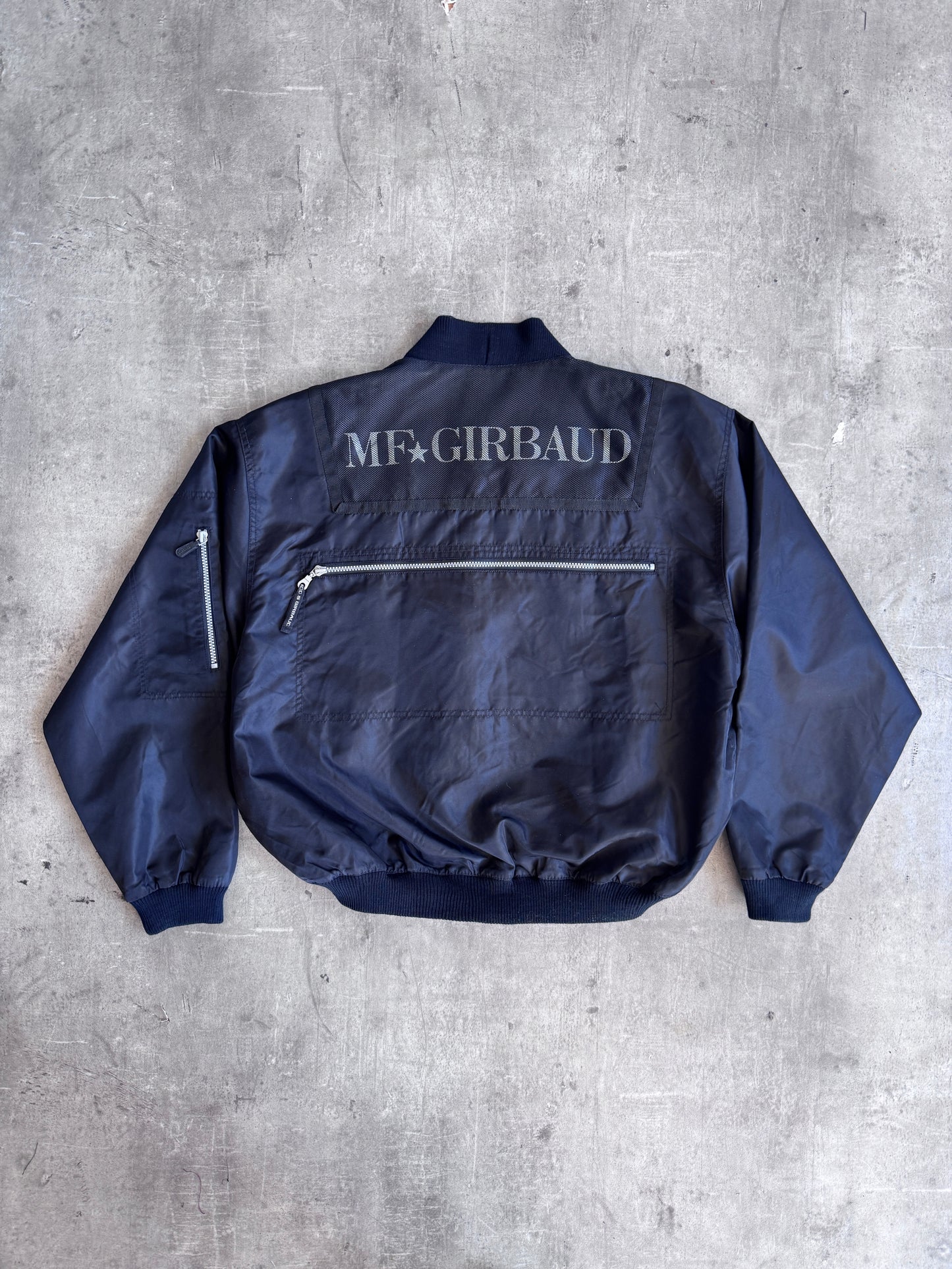 1990's Marithe Francois + Girbaud Nylon Multi-Pocket Tech Bomber