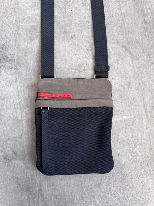Prada Sport 1999 Black Neoprene Messanger Bag