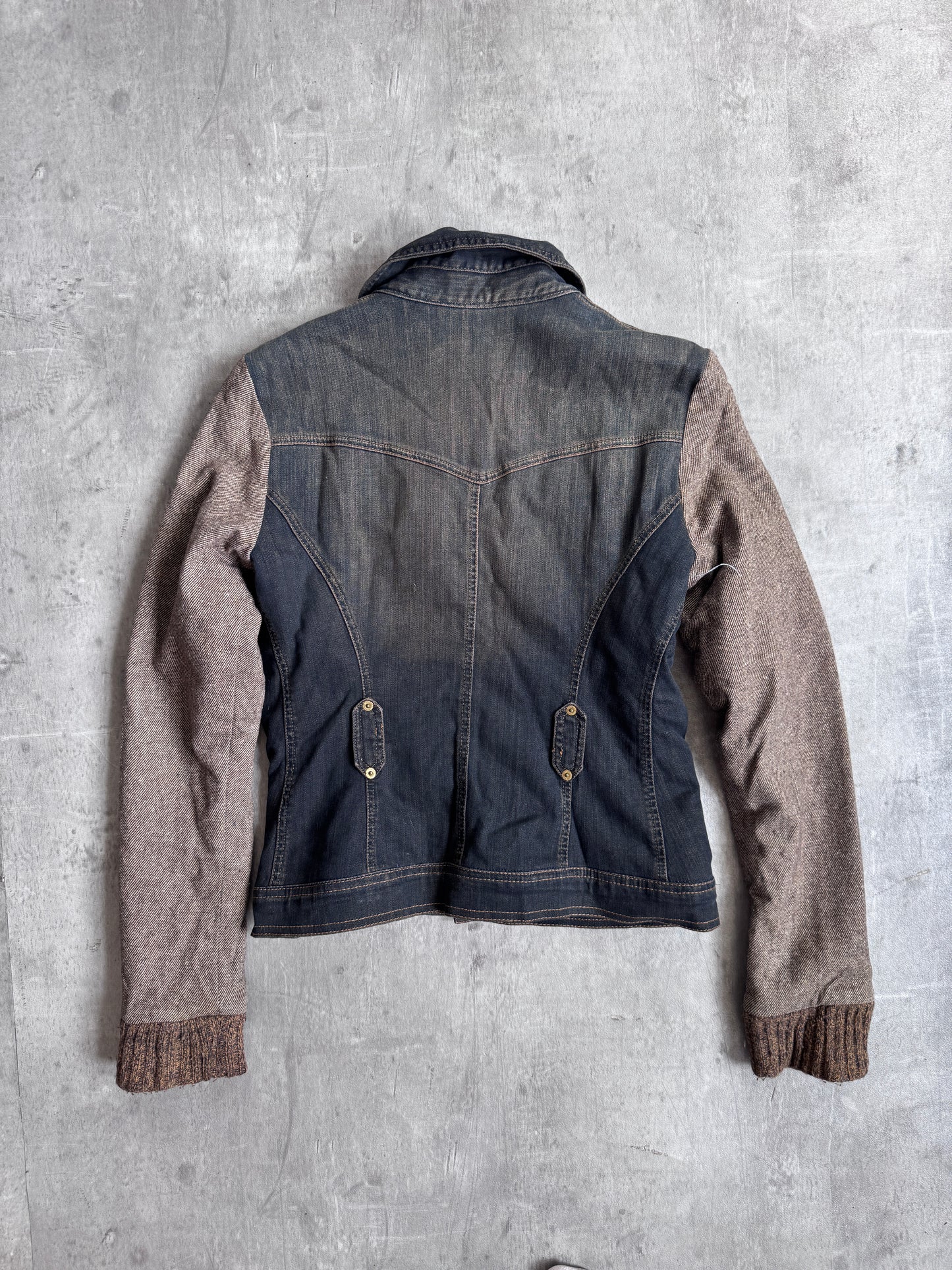Dolce and Gabbana Tweed Hybrid Denim Jacket