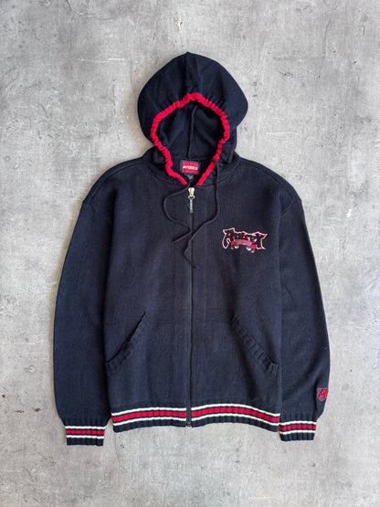 2000's Avirex Jaquard Graphic Chunky Knit Cardigan