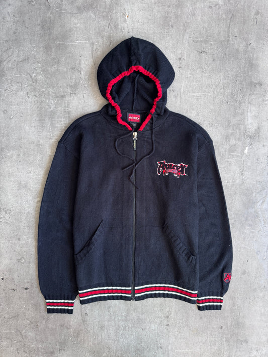 2000's Avirex Jaquard Graphic Chunky Knit Cardigan
