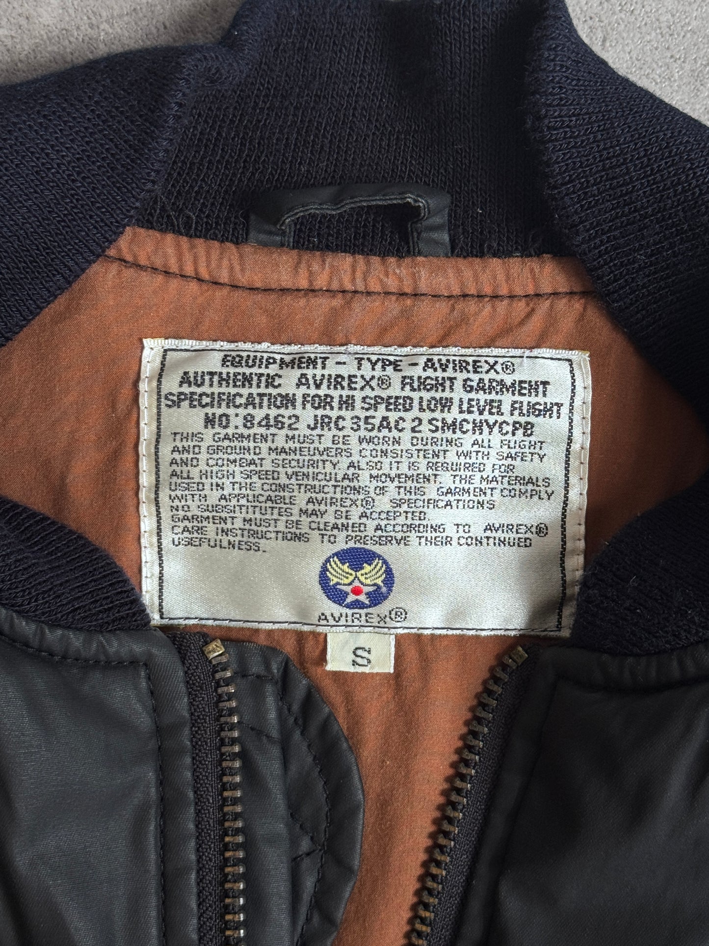 Avirex Diamond Quilt Black Nylon Puffer Jacket