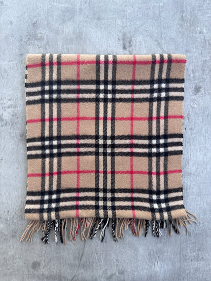 Burberry 100% Cashmere Beige Nova Check Scarf
