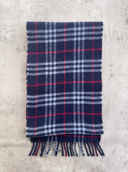 Burberry Lambswool Navy Nova Check Scarf