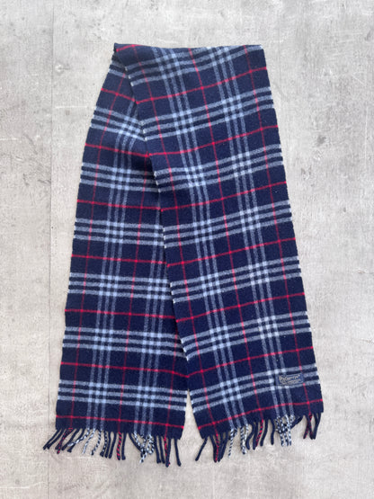 Burberry Lambswool Navy Nova Check Scarf