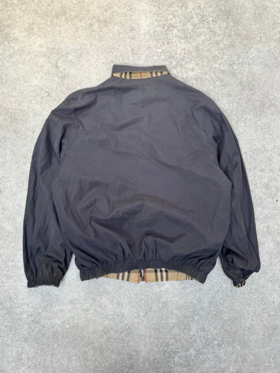 Burberry Distressed Nova Check Reversible Harrington Jacket