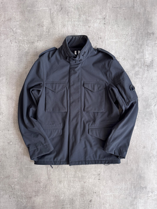 C.P. Company Black Technical Fabric Lens Jacket
