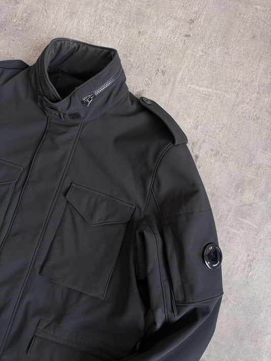 C.P. Company Black Technical Fabric Lens Jacket