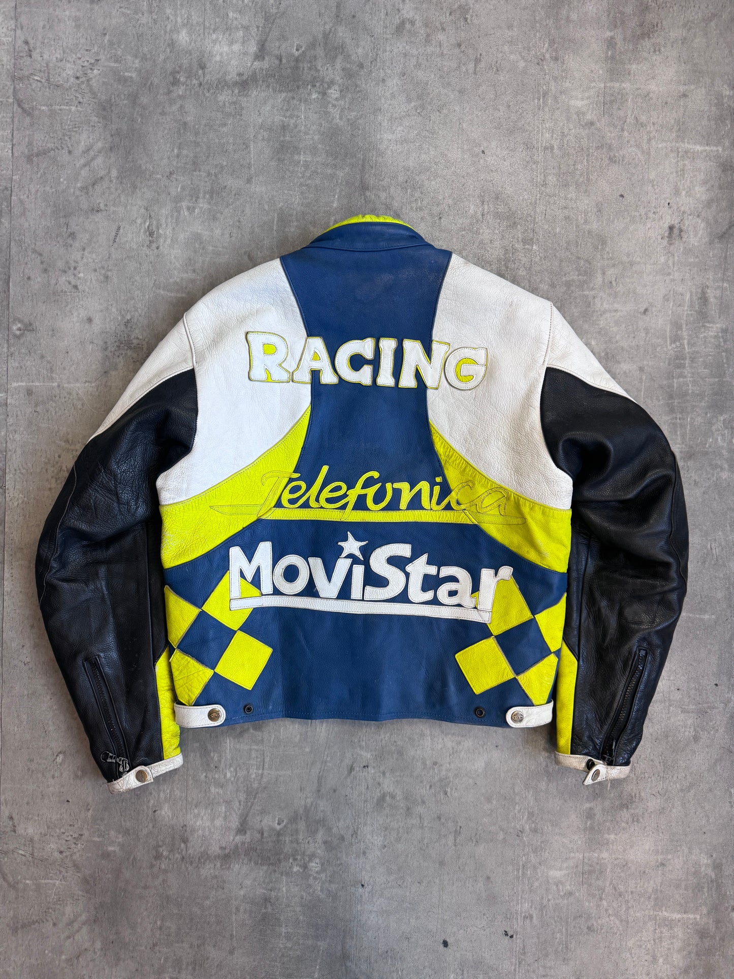 Miline Telefonica Moviestar Neon Detail Patched Racing Jacket