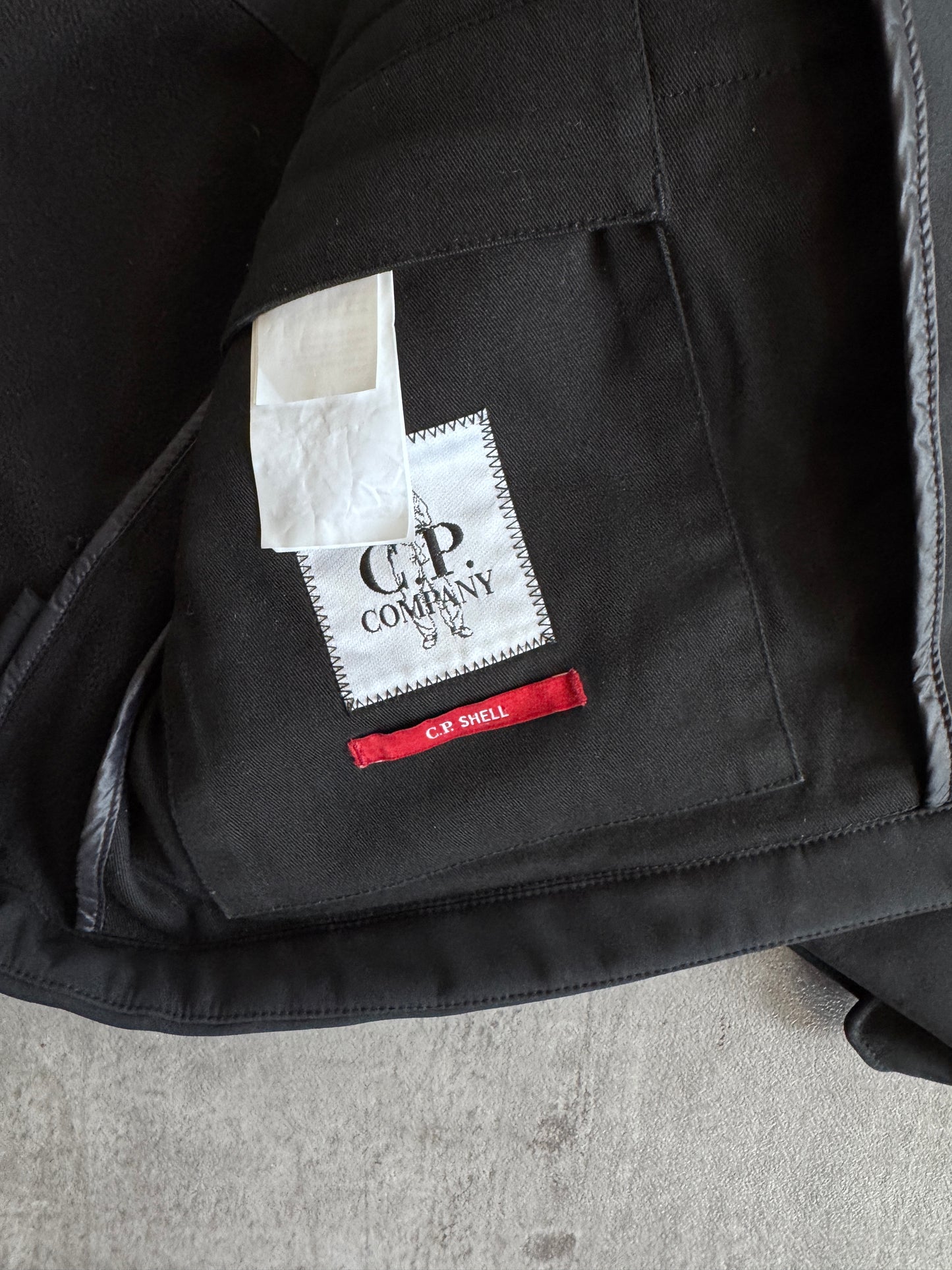 C.P. Company Black Technical Fabric Lens Jacket