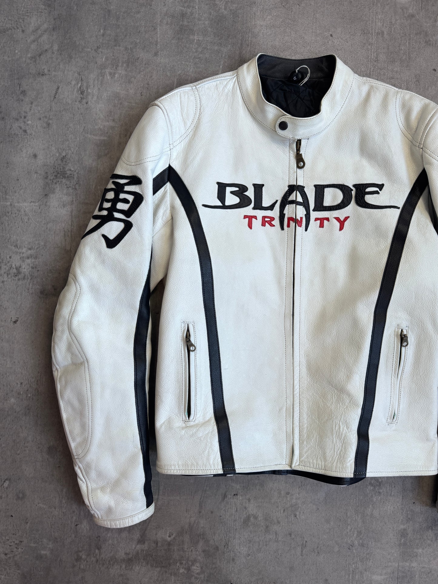 BLADE Trinity Movie Patch White Moto Jacket
