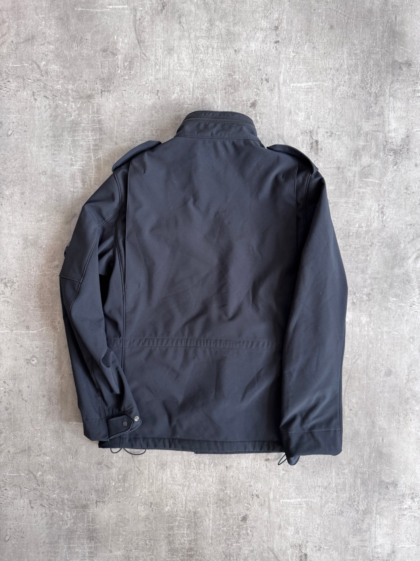 C.P. Company Black Technical Fabric Lens Jacket