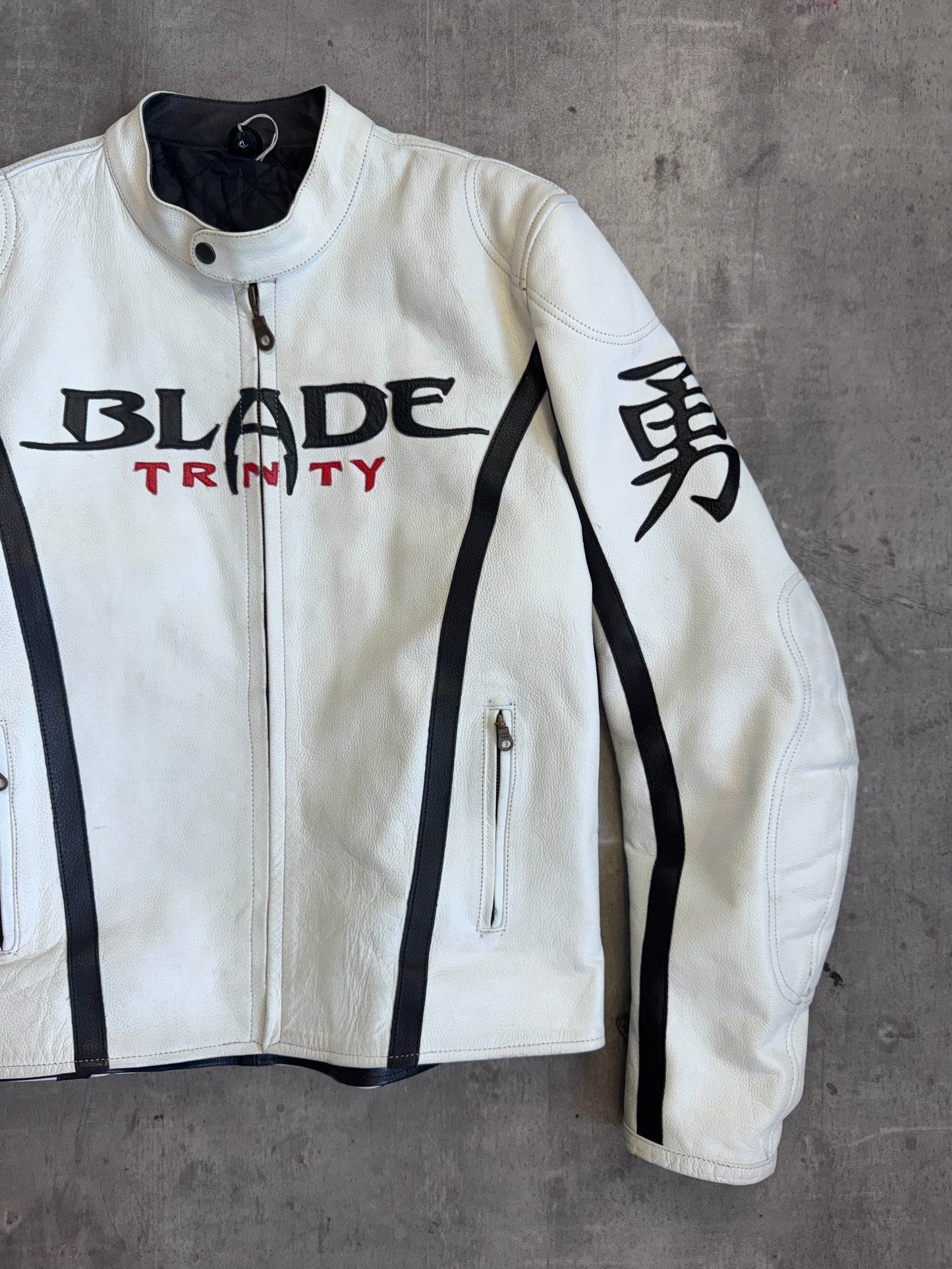 BLADE Trinity Movie Patch White Moto Jacket