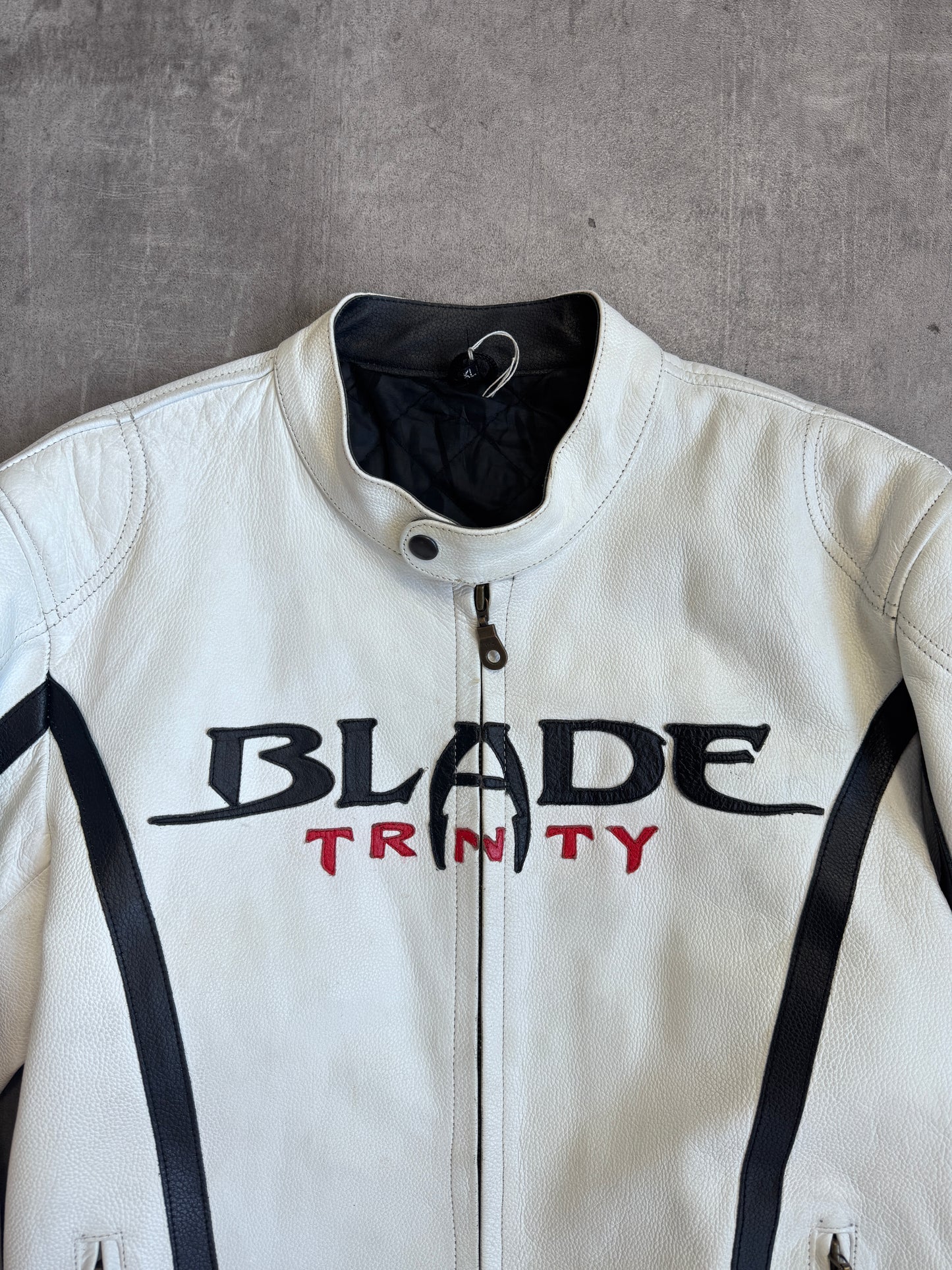BLADE Trinity Movie Patch White Moto Jacket