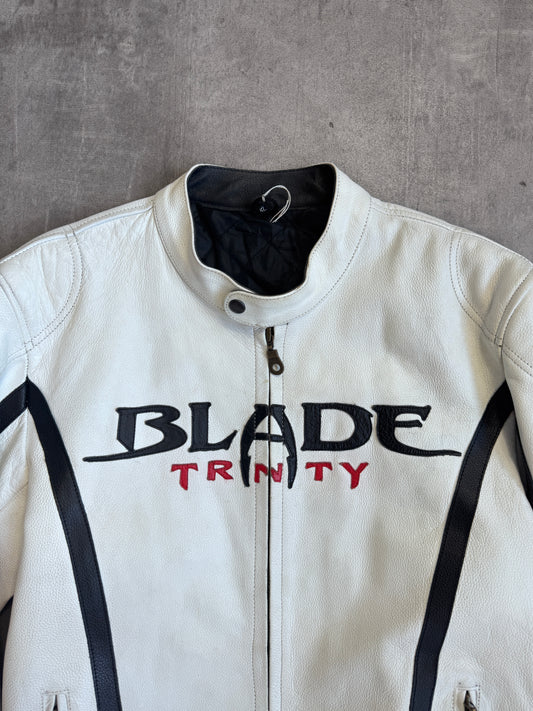 BLADE Trinity Movie Patch White Moto Jacket