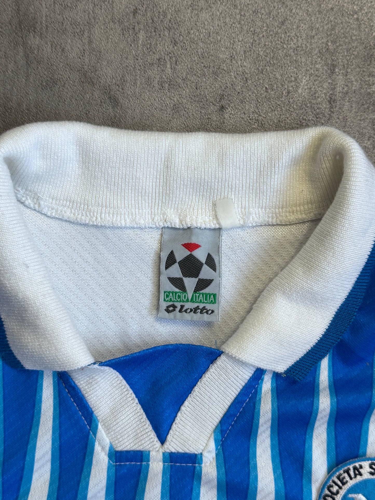 Napoli Lotto 96-97' Away Centrale Latte Di Napoli L/S Shirt