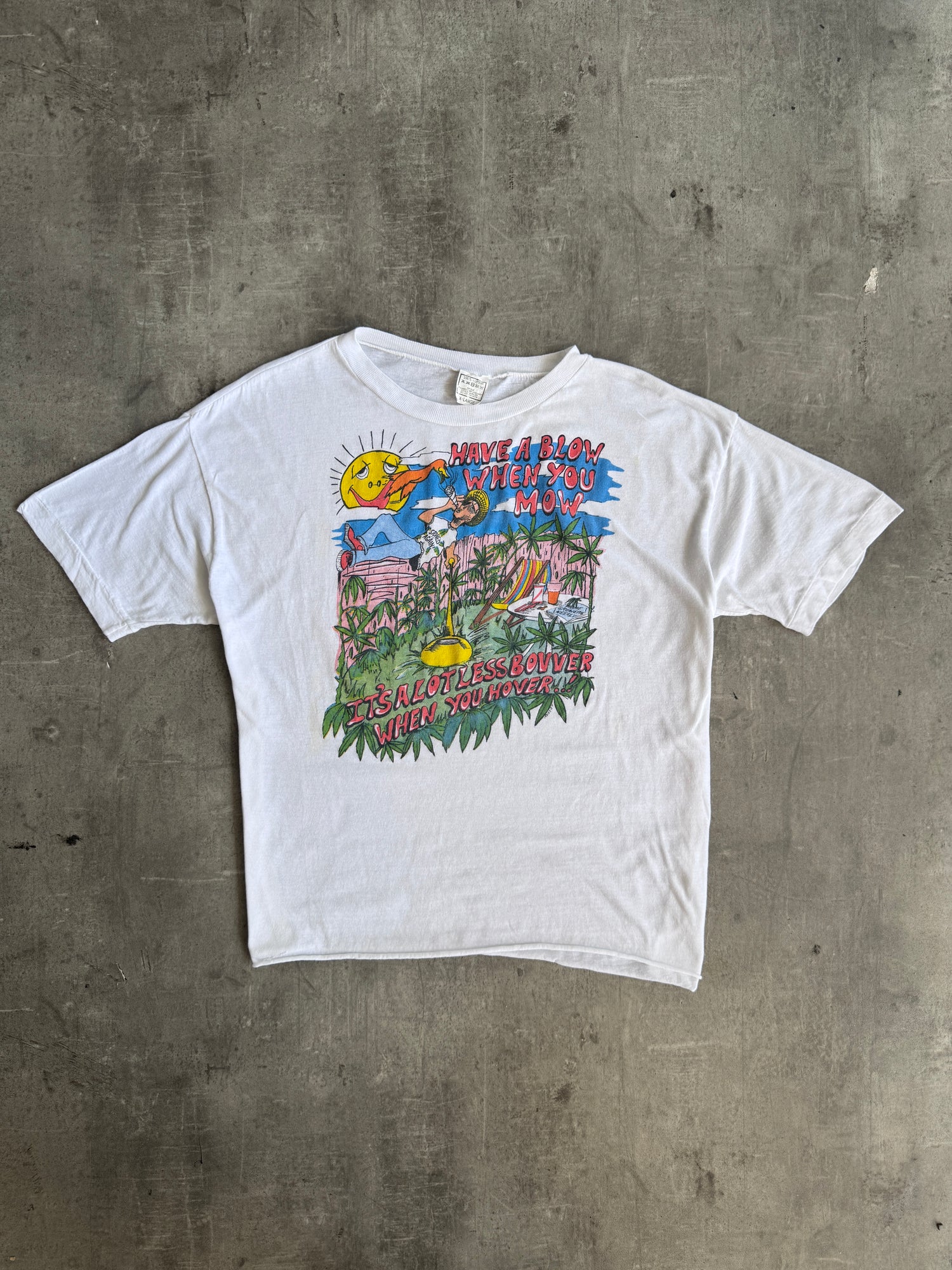 1990's "Have A Blow When Ya Mow" Relaxation Single Stitch Graphic Tee