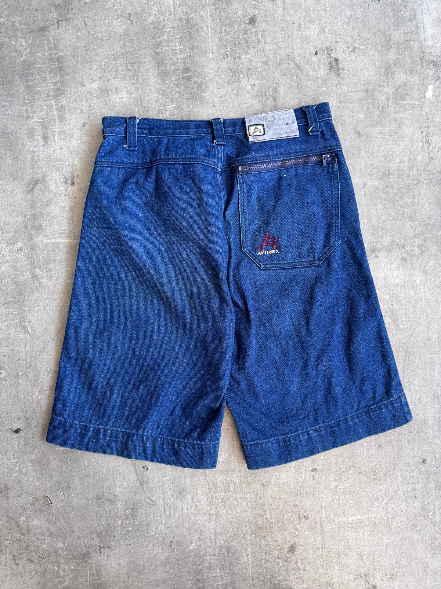 2000 Avirex Embroidered Logo Patch Denim Jorts