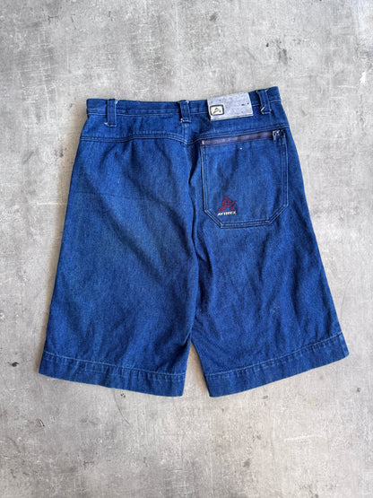 2000 Avirex Embroidered Logo Patch Denim Jorts