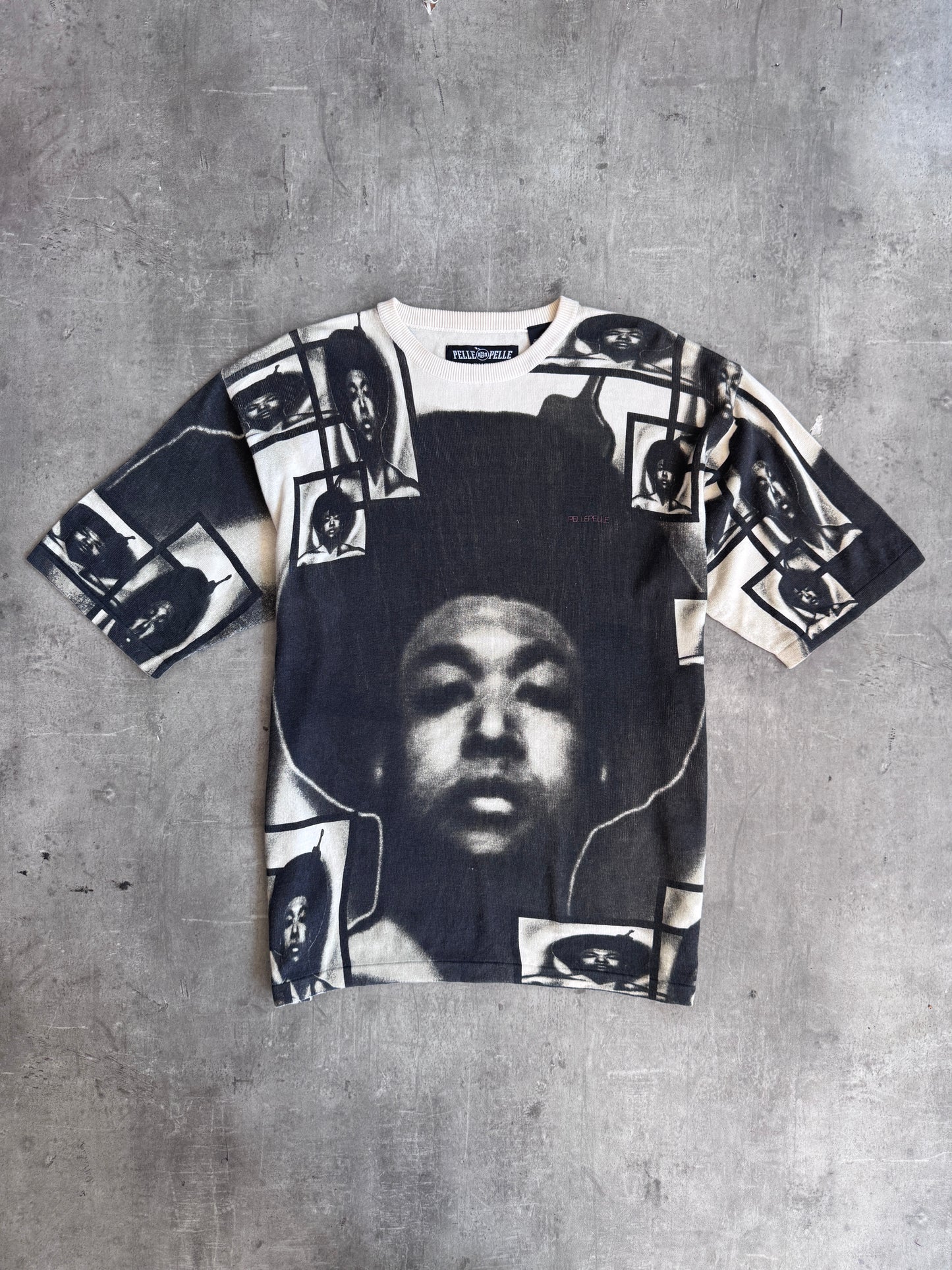 Pelle Pelle Marc Buchanan Face Graphic Print Knit Sweater