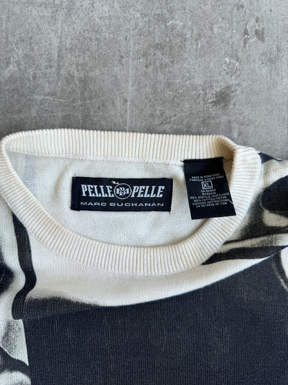 Pelle Pelle Marc Buchanan Face Graphic Print Knit Sweater