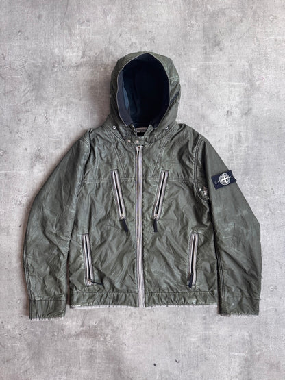 Stone Island A/W 2010 Olive Liquid Reflective Jacket (Sold As Seen)