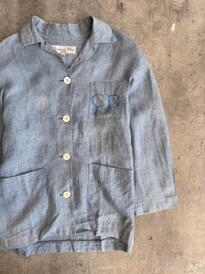 Christian Dior Sports Logo Patchpocket Light Linen Shirt
