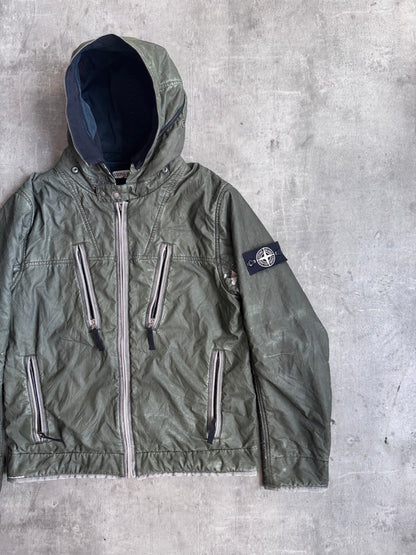 Stone Island A/W 2010 Olive Liquid Reflective Jacket (Sold As Seen)